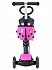 Самокат-беговел Black Aqua MG023D с ручкой и светящимися колёсами, цвет розовый  - миниатюра №1
